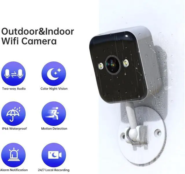 Alt view image 2 of 6 - 1080P Single Lens 2.4G WiFi Cube Security Camera