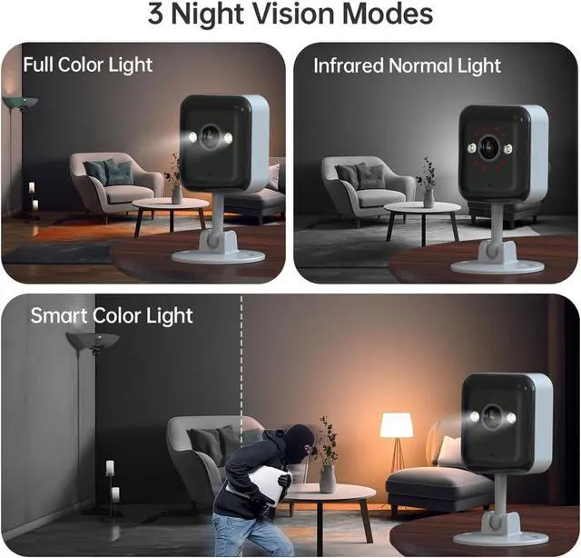 Alt view image 5 of 6 - 1080P Single Lens 2.4G WiFi Cube Security Camera