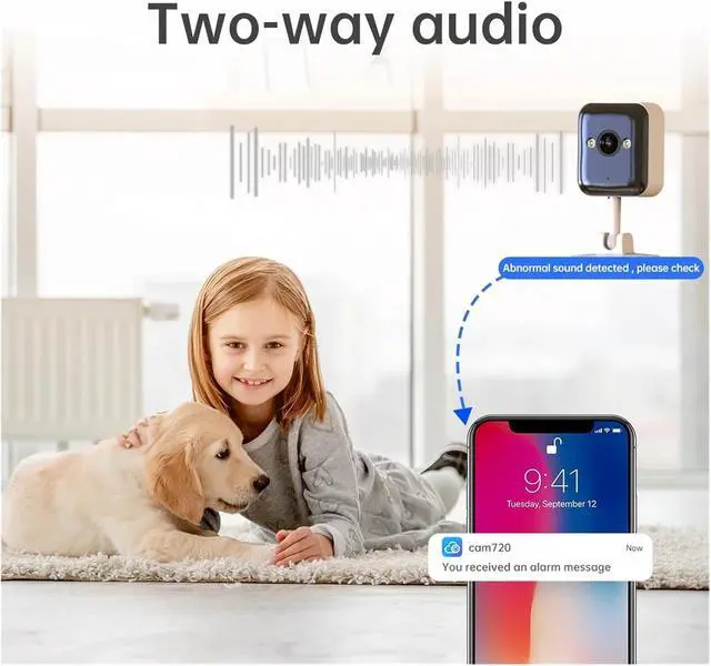 Alt view image 4 of 6 - 1080P Single Lens 2.4G WiFi Cube Security Camera