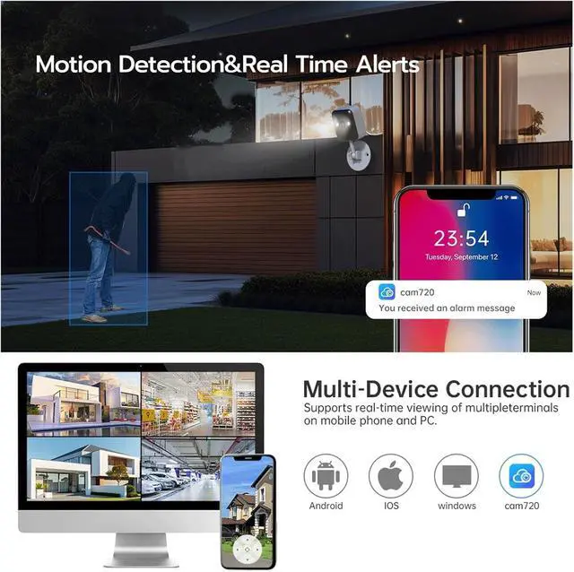 Alt view image 3 of 6 - 1080P Single Lens 2.4G WiFi Cube Security Camera