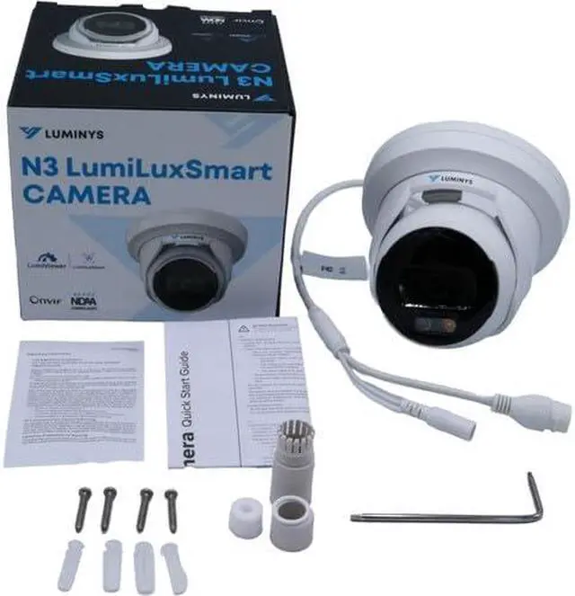 Alt view image 4 of 4 - Marquis Luminys N3T-4LA2 LumiLuxSmart 4MP Outdoor Network Turret Camera with Night Vision (2.8mm)