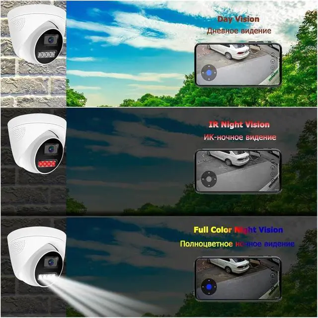 Alt view image 3 of 6 - 4K 8MP POE Dome IP Camera H.265 Onvif Color Night Vision