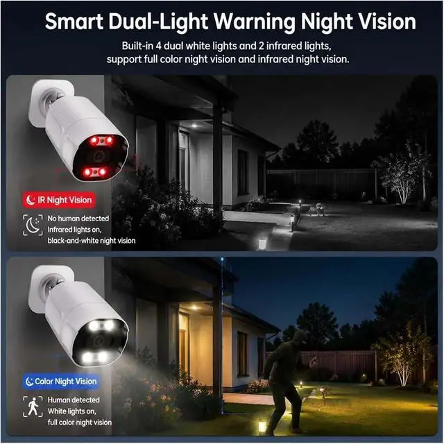 Alt view image 3 of 7 - 8MP PoE IP Bullet Security Camera