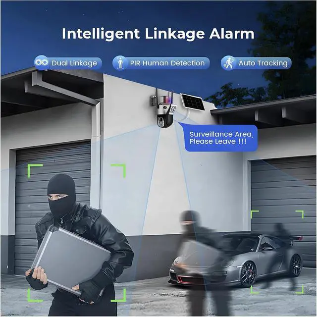 Alt view image 7 of 7 - 8MP 4K Dual Lens 4G WiFi Outdoor PIR Security Camera