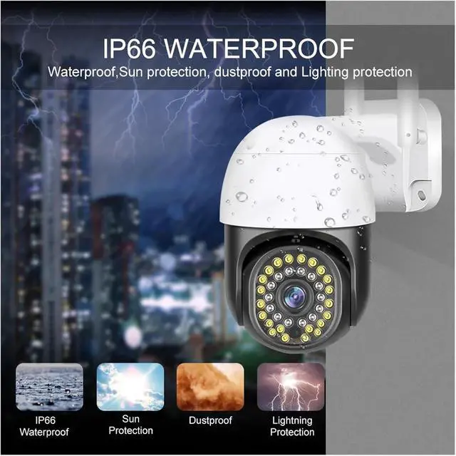 Alt view image 4 of 7 - 8MP WiFi Outdoor PTZ Security Camera, 10X Zoom AI Human Auto Tracking Smart Home Wireless Surveillance IP Cam