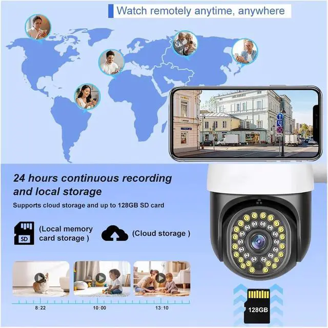Alt view image 7 of 7 - 5MP WiFi PTZ Camera 10X Zoom AI Human Auto Tracking