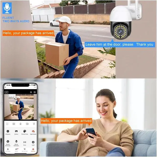 Alt view image 4 of 7 - 5MP WiFi PTZ Camera 10X Zoom AI Human Auto Tracking