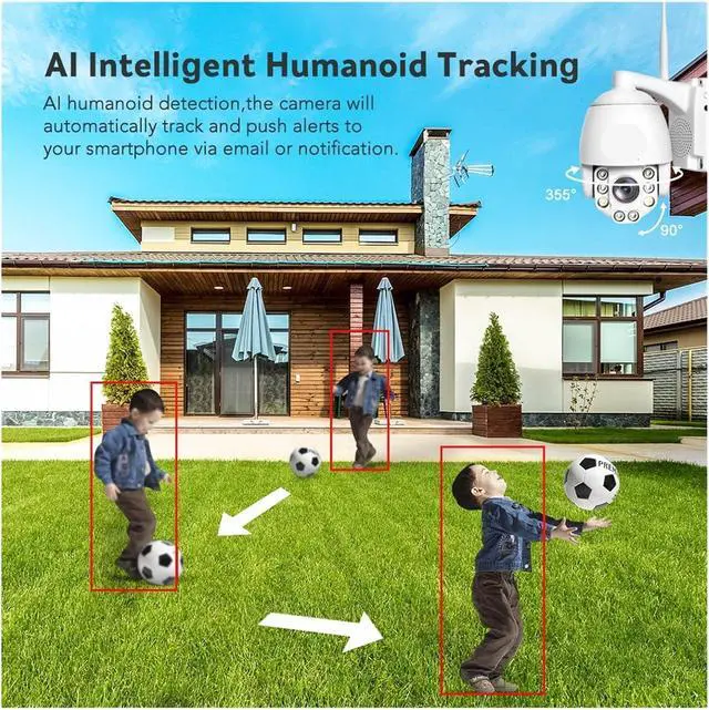 Alt view image 3 of 6 - 5MP/8MP 5X Zoom 4G Wireless Camera AI Tracking Two Way Audio
