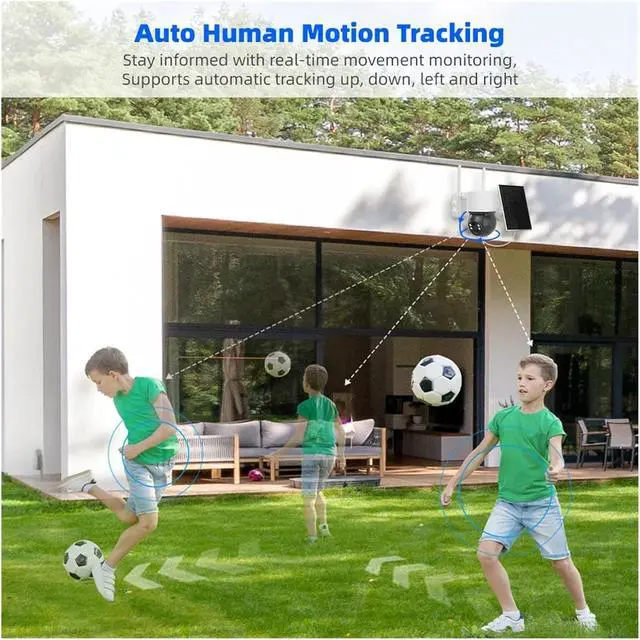 Alt view image 7 of 7 - 3MP Solar Battery 4G WiFi PTZ Security Camera