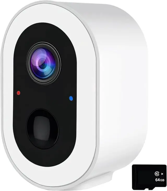 Main image of Surveillance Camera for Outdoor and Indoor Use, Wireless, Battery Powered, HD Night Vision, PIR Detection, Two Way Audio, Compatible with Android iOS Devices, IP65 Dust and Water Protection