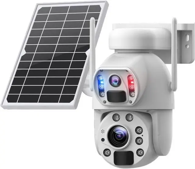 Main image of 20X Zoom Solar Security Camera Outdoor Wireless, Dual Lens Dual View Camera, 6MP HD Resolution, 4G LTE & WiFi Connection,Humanoid Tracking PTZ Camera, Color Night Vision Two Way Audio for ubox app3