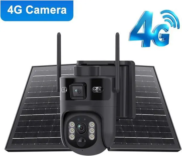 Alt view image 2 of 7 - 12MP Dual Lens Solar PTZ Security Camera