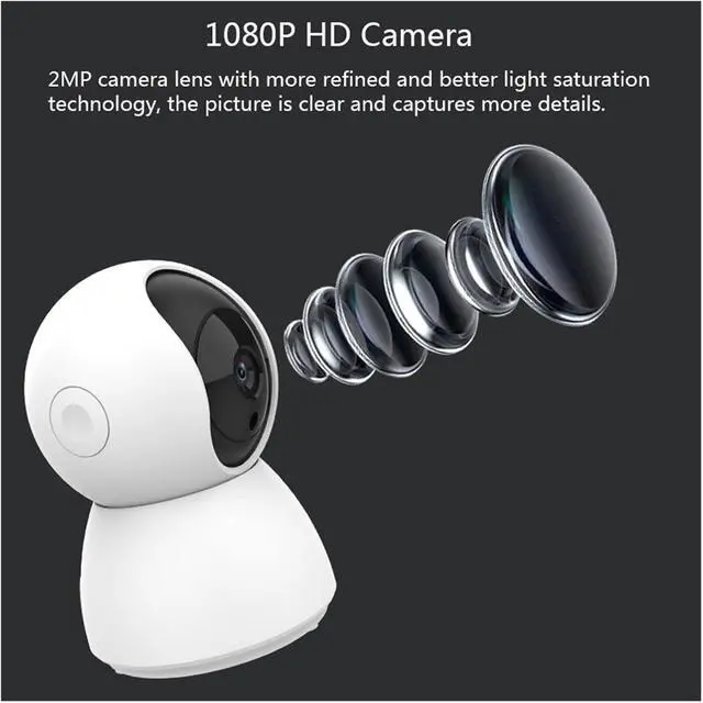 Alt view image 2 of 6 - 2MP 1080P Indoor 2.4G WiFi PTZ Security Camera