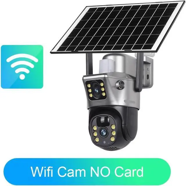 Alt view image 2 of 7 - 12MP Dual Screen Solar PTZ Security Camera