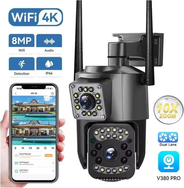 Alt view image 2 of 7 - WiFi PTZ Outdoor Wireless Security IP Camera