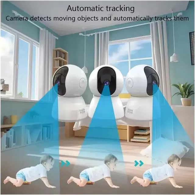 Alt view image 5 of 6 - 4MP 2K Tuya WiFi Indoor PTZ Security IP Camera