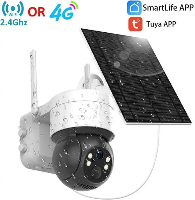 Alt view image 2 of 7 - 3MP Solar PTZ 2.4G WiFi /4G LTE Outdoor Security Camera