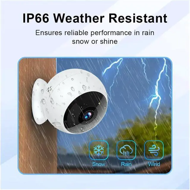 Alt view image 3 of 7 - 5MP 2K Magnetic Battery WiFi Outdoor Security IP Camera