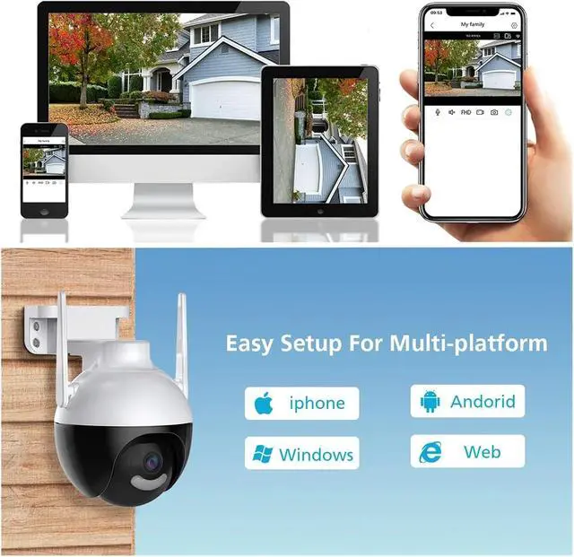 Alt view image 6 of 6 - 4MP 2K WiFi PTZ Dome Indoor Security IP Camera