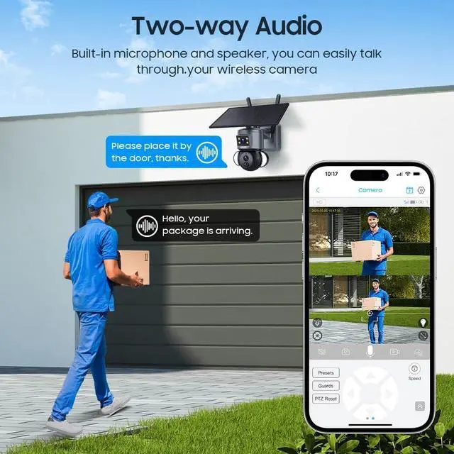 Alt view image 5 of 7 - AOV 24/7 Recording Security Camera, 2.4GHz WiFi for Outdoor Scenes
