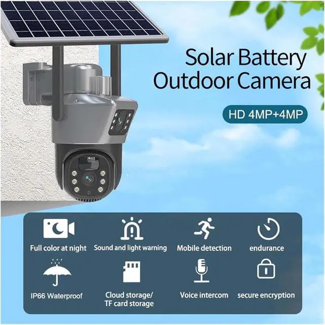 Alt view image 4 of 7 - Solar PTZ Wireless Outdoor Security Camera