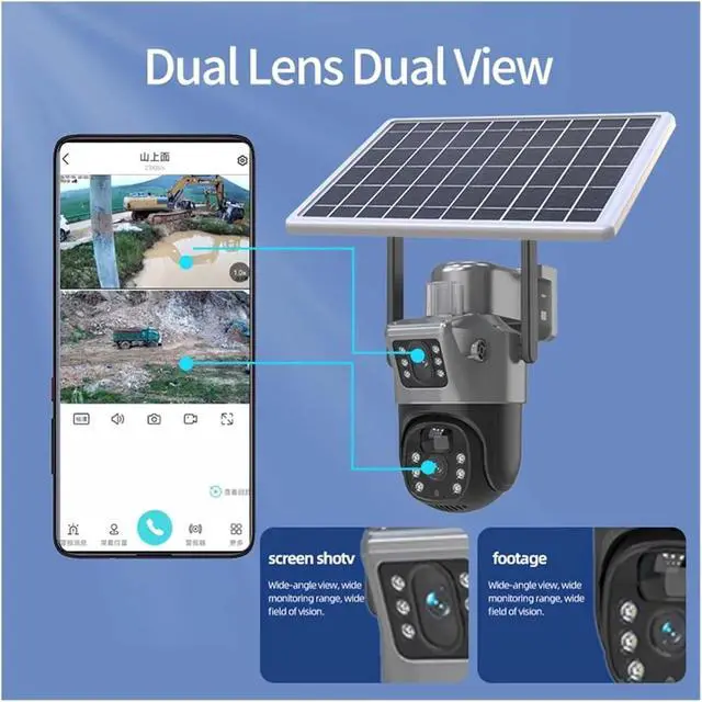 Alt view image 6 of 7 - Solar PTZ Wireless Outdoor Security Camera