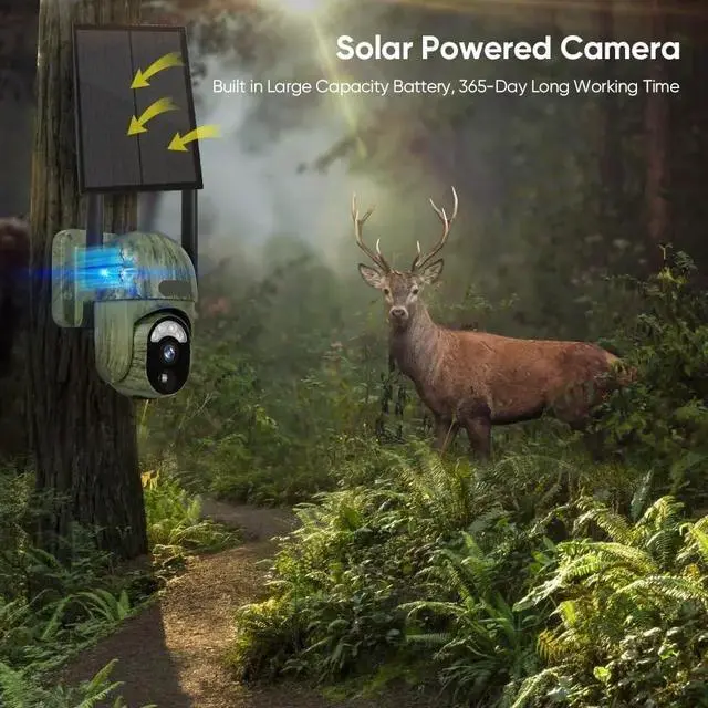 Alt view image 6 of 7 - 4MP 4G WiFi Solar Outdoor Security Camera IP66 Waterproof