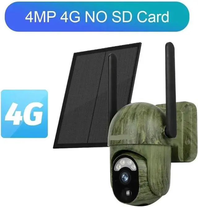 Alt view image 2 of 7 - 4MP 4G WiFi Solar Outdoor Security Camera IP66 Waterproof