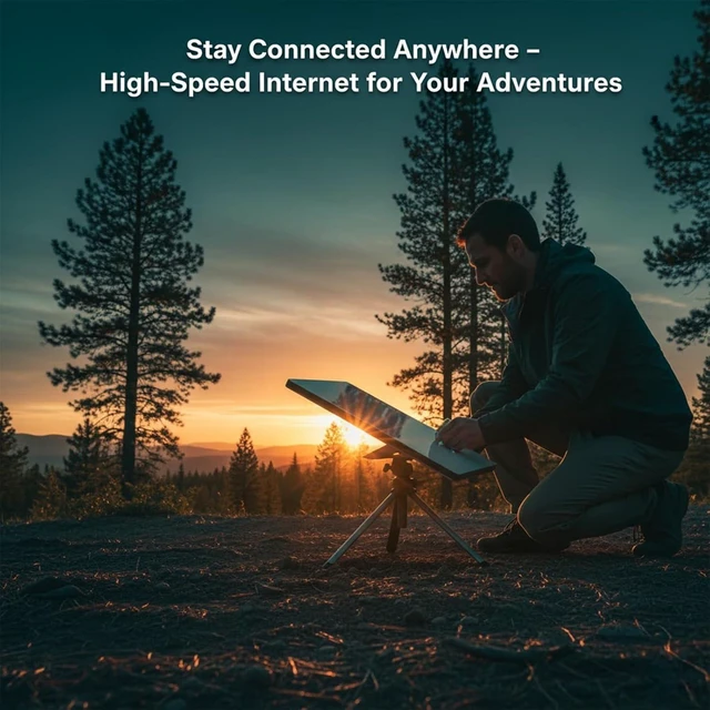 Alt view image 2 of 7 - SpaceX Mini Satellite Internet Kit 4th Gen High-Speed, Low Latency Phased Array Antenna Portable Internet for RV, Camping, Boats, Remote Work & Off-Grid Locations, Compatible with Starlink