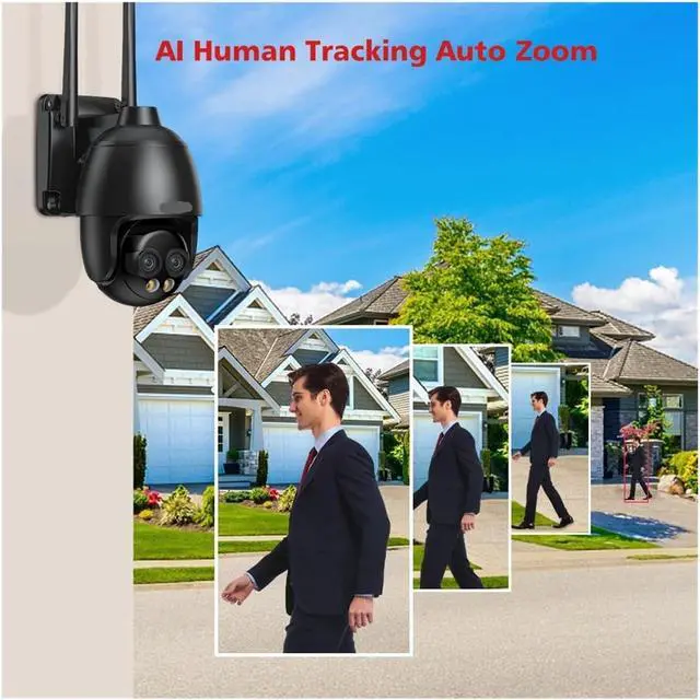 Alt view image 4 of 7 - 8MP Dual Lens Outdoor POE 4G WiFi Security IP Camera