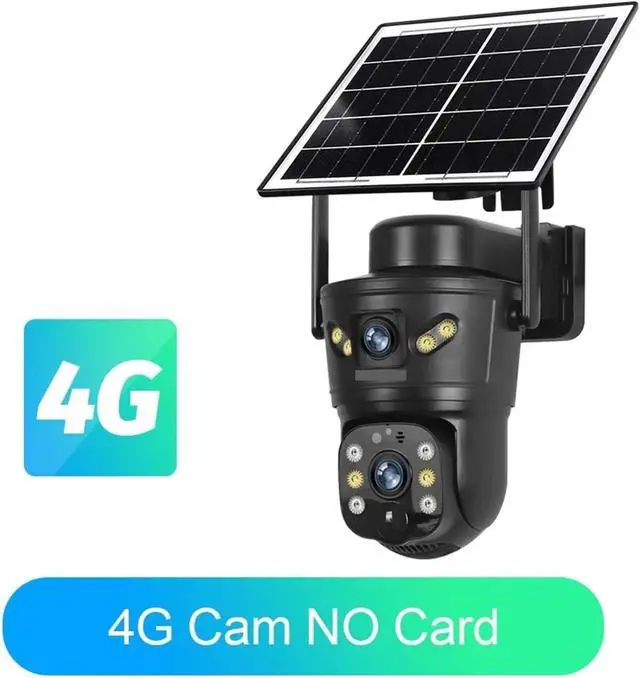 Alt view image 2 of 3 - 8MP Dual Lens Solar PTZ WiFi 4G Outdoor Security Camera