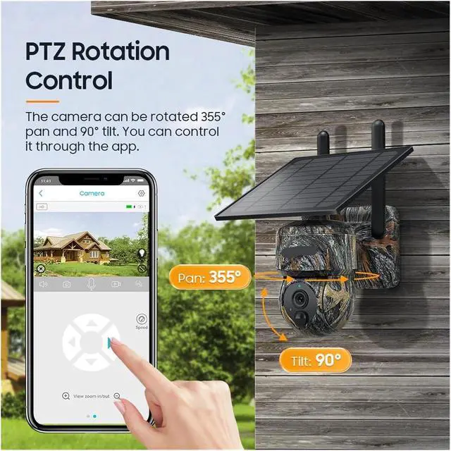 Alt view image 7 of 7 - 5MP 4G WiFi Solar Wireless Outdoor Security Camera