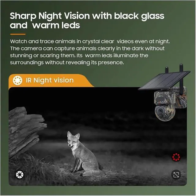 Alt view image 6 of 7 - 5MP 4G WiFi Solar Wireless Outdoor Security Camera