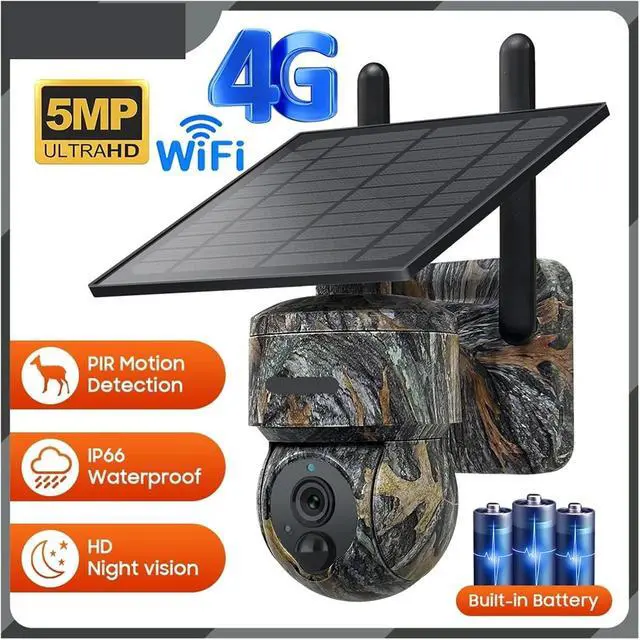 Alt view image 3 of 7 - 5MP 4G WiFi Solar Wireless Outdoor Security Camera