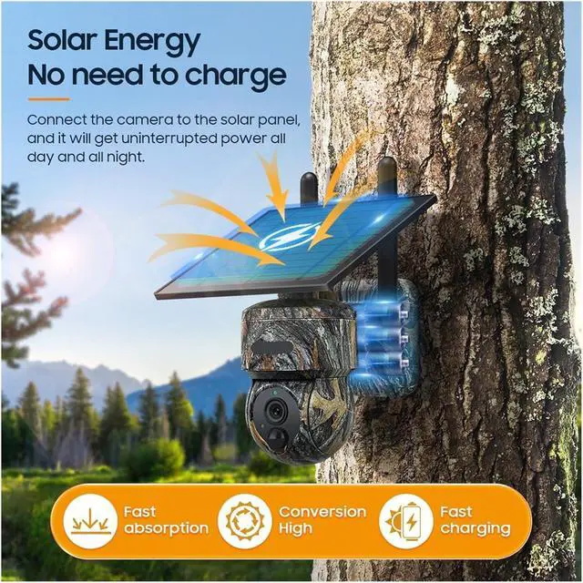 Alt view image 5 of 7 - 5MP 4G WiFi Solar Wireless Outdoor Security Camera