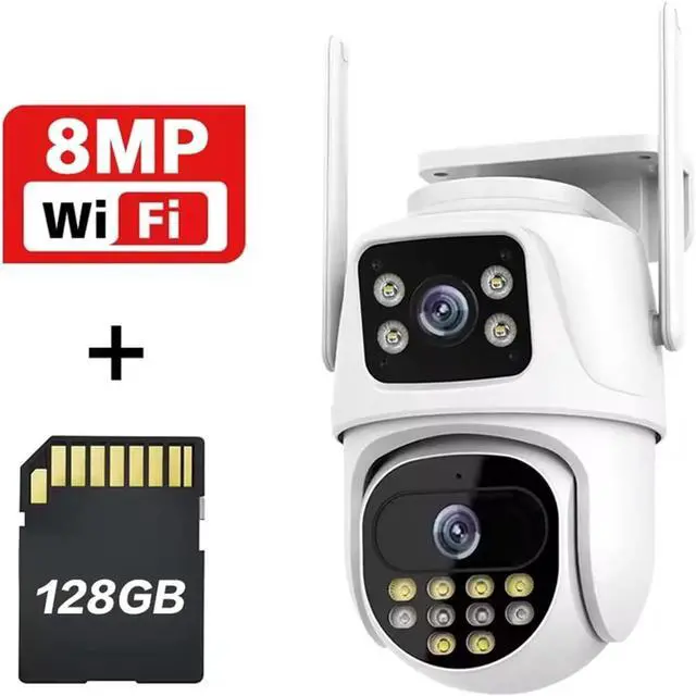 Alt view image 2 of 7 - 9MP Triple Lens PTZ WiFi Outdoor Security IP Camera