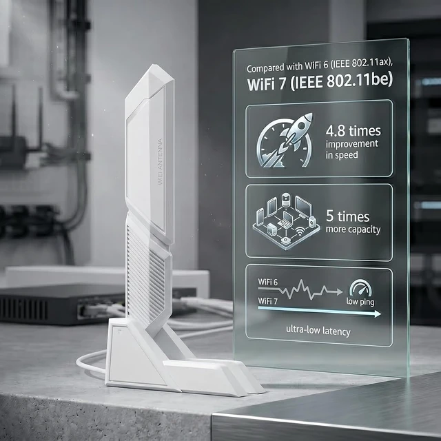 Alt view image 5 of 7 - WiFi 7 Antenna 2.4G 5G 6G Dual Band Magnetic Wi-Fi 6E WI-FI7 for ASUS ROG
