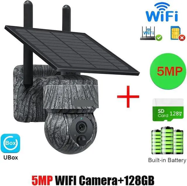 Alt view image 2 of 7 - 4MP/5MP 4G WiFi Solar PTZ Camera Two Way Audio