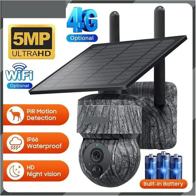 Alt view image 3 of 7 - 4MP/5MP 4G WiFi Solar PTZ Camera Two Way Audio
