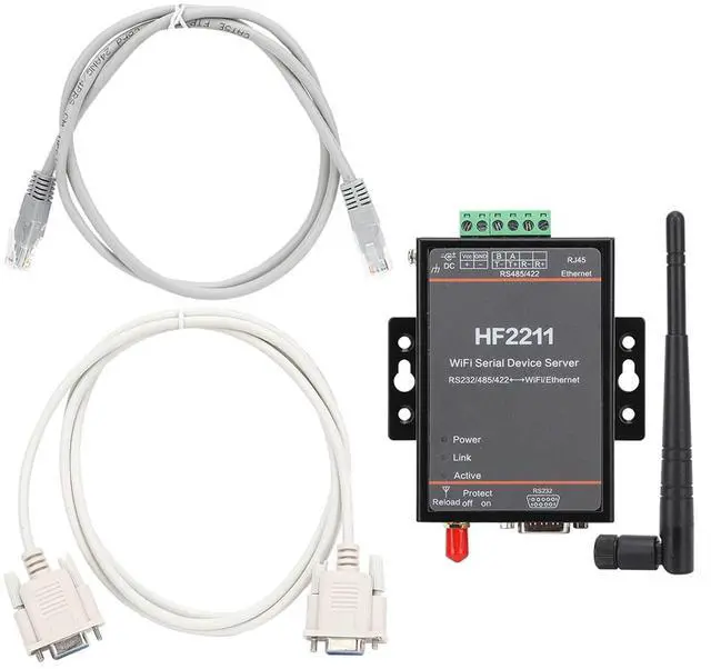 Main image of Serial Port Server, HF2211 Serial Server RS232/485/422 to & Ethernet Serial Server Module Serial Port Communication Device DTU, Device Servers