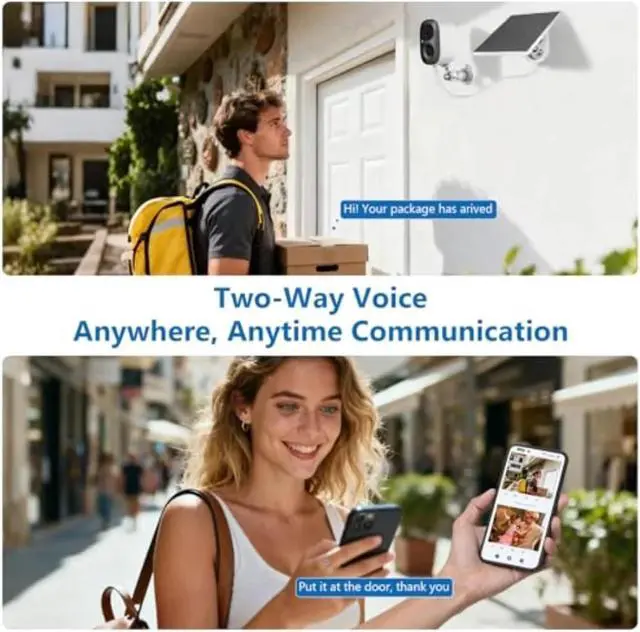 Alt view image 3 of 6 - 2K Solar WiFi Wireless Outdoor Home Security Camera