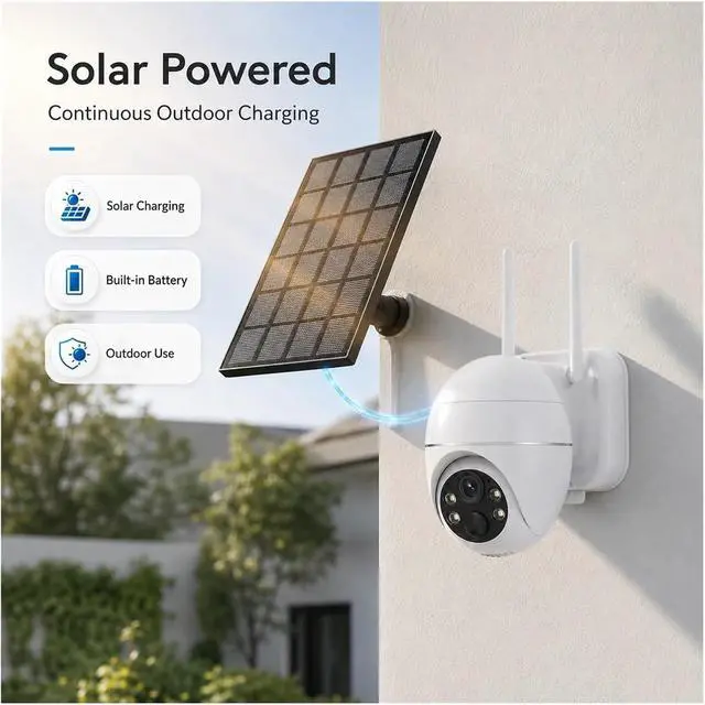 Alt view image 3 of 7 - 5MP Solar 4G LTE PTZ Outdoor Security Camera