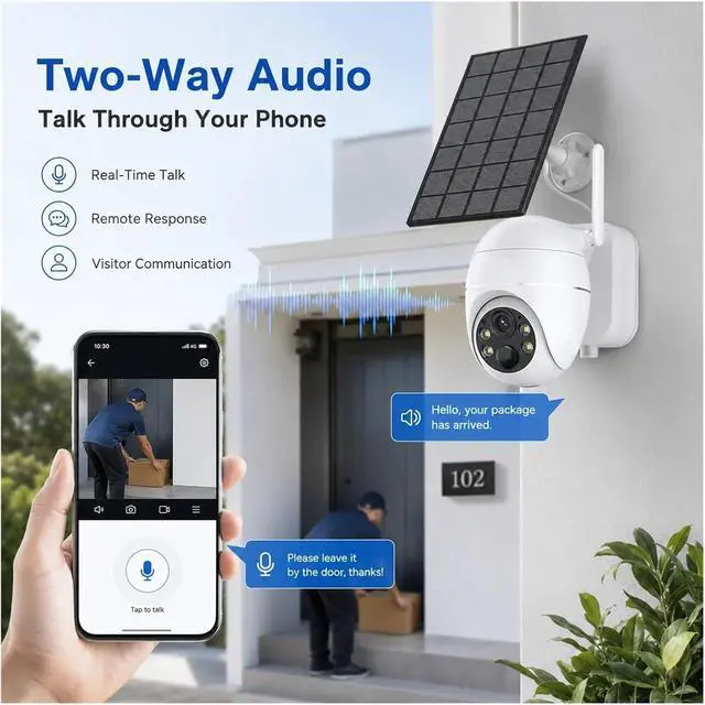 Alt view image 7 of 7 - 5MP Solar 4G LTE PTZ Outdoor Security Camera