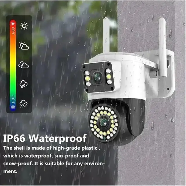 Alt view image 7 of 7 - 4K 8MP Dual Lens PTZ WiFi Outdoor Security IP Camera
