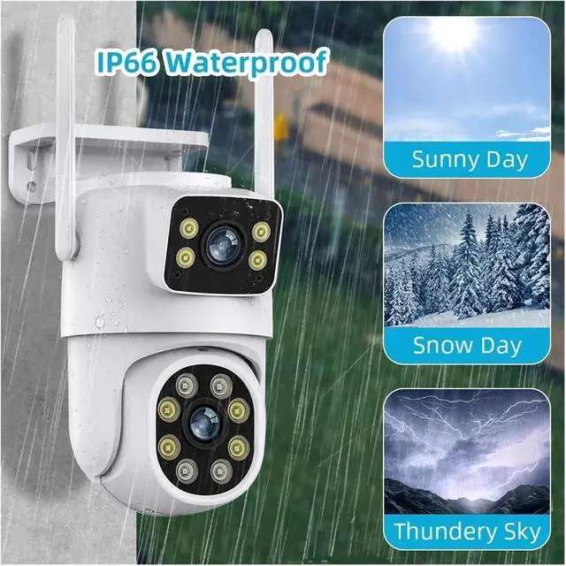 Alt view image 5 of 7 - 8MP Dual Lens WiFi PTZ Outdoor Security Camera