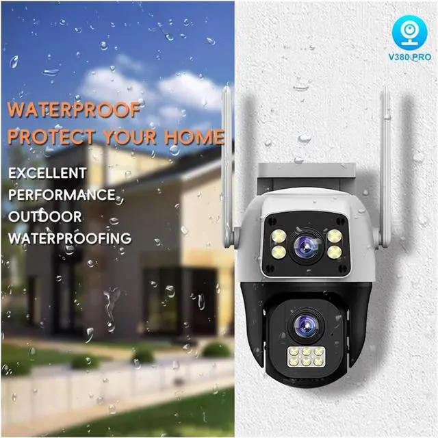 Alt view image 7 of 7 - 8MP Dual Lens PTZ 4G WiFi Outdoor Security IP Camera