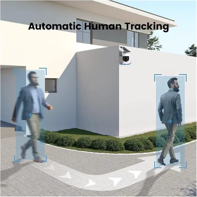 Alt view image 4 of 7 - 3MP Solar PTZ 2.4G WiFi Wireless Outdoor Security Camera