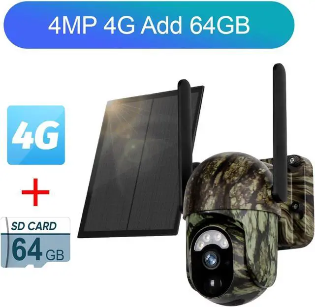 Alt view image 2 of 6 - 2K Solar 4G WiFi Outdoor PTZ Security Camera