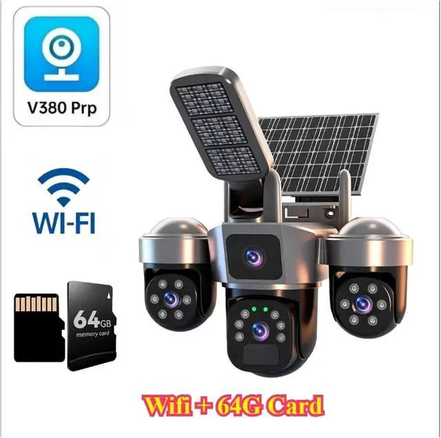 Alt view image 7 of 7 - 25MP 10X Zoom 5 Lens 4 Screen AOV 4G Solar PTZ Camera