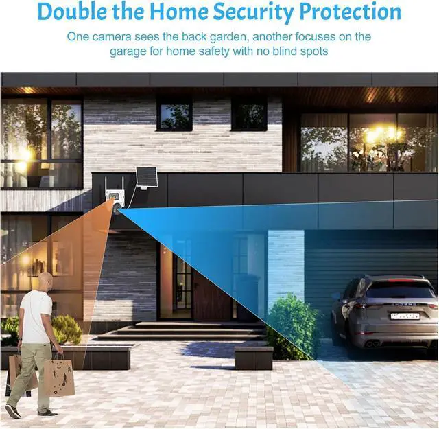 Alt view image 4 of 7 - 8MP 4K Dual Lens 4G SIM PTZ Dual View Security Camera
